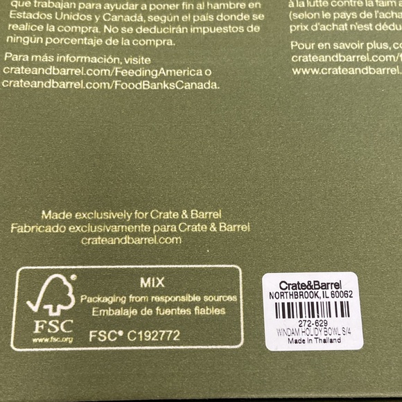 ๐ Crate & Barrel Textured Stoneware Bowls set of 4, in box - Picture 8 of 11